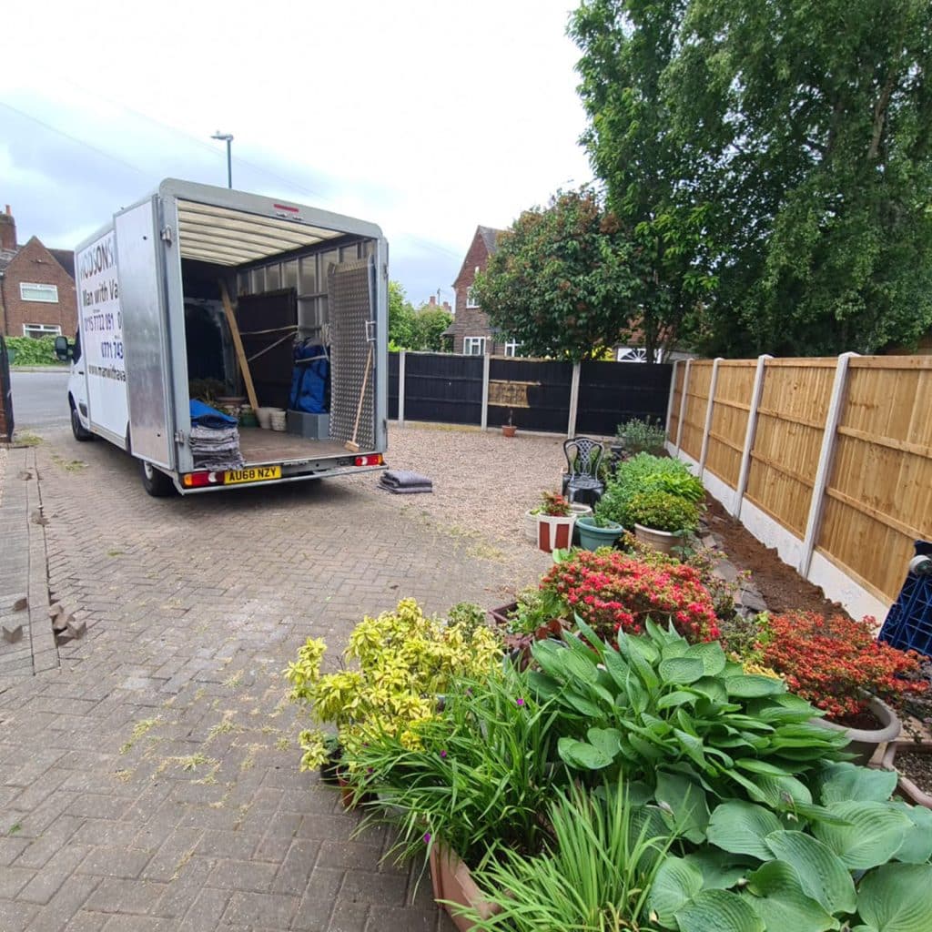 Van Hodsons Removals performing a house move in Blidworth, Nottinghamshire.